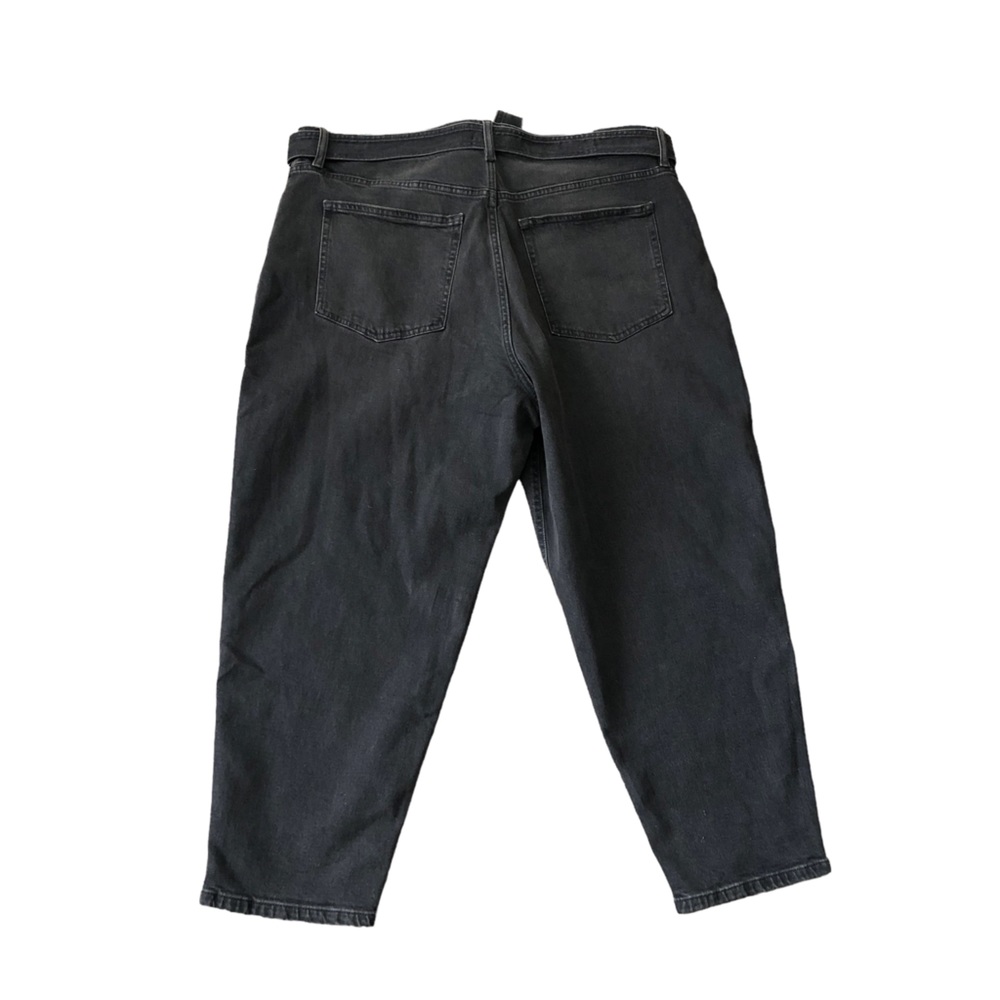 NWT Lauren Ralph Lauren Belted High-Rise Black Round Tapered Jean Size 16W - Picture 3 of 6